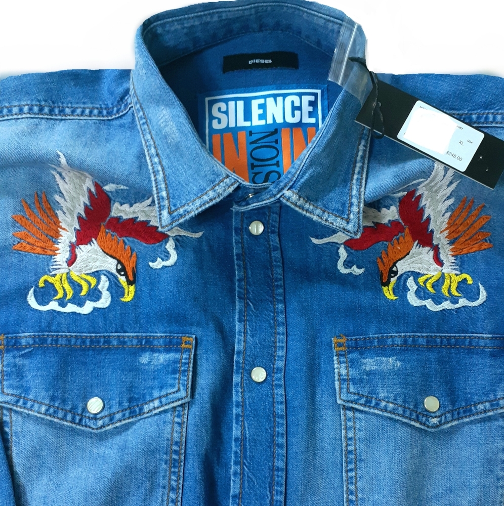 Diesel men's denim lightweight jacket